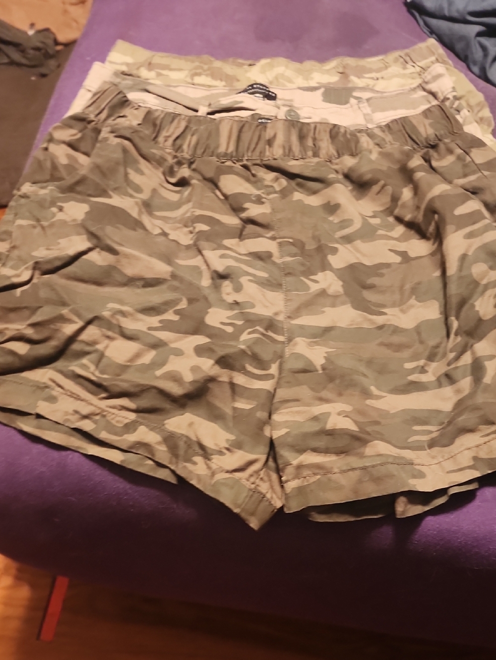 3 Pairs Of Women’s Camo Utility Shorts - 3 Different Colors